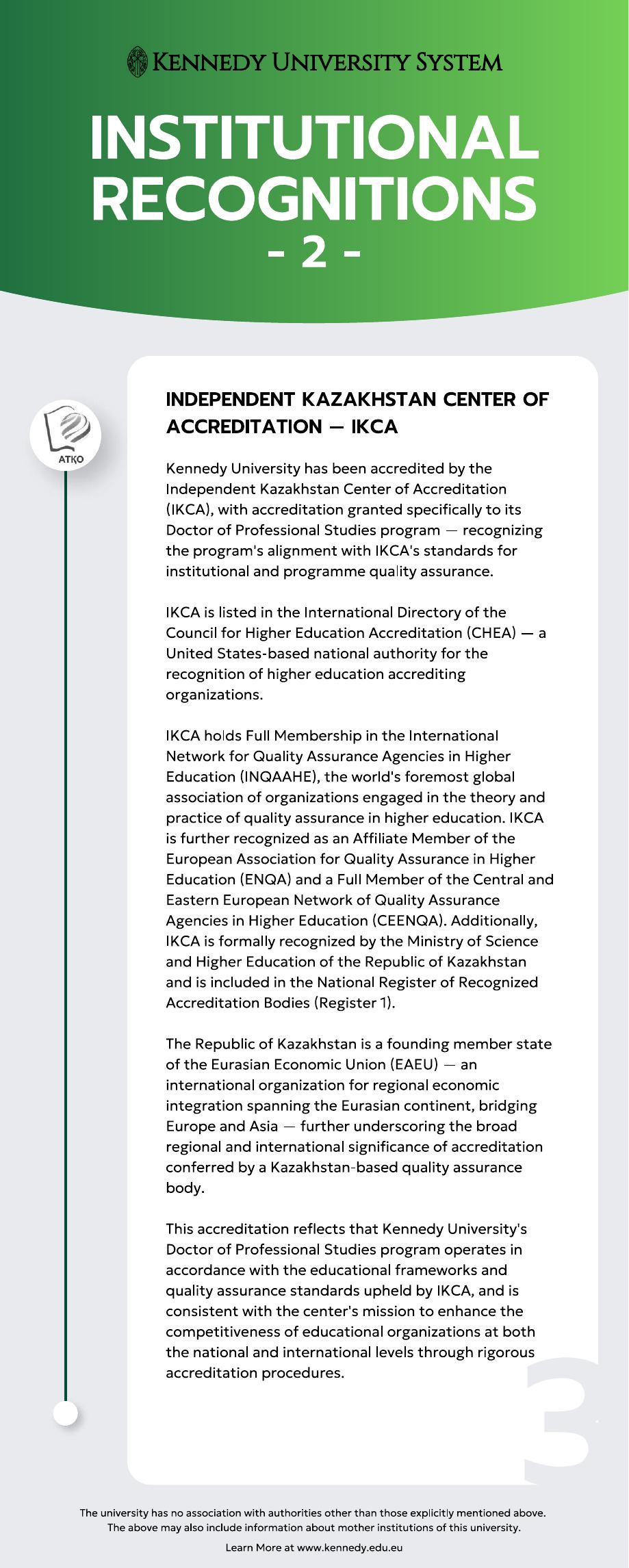 Institutional recognitions page 2