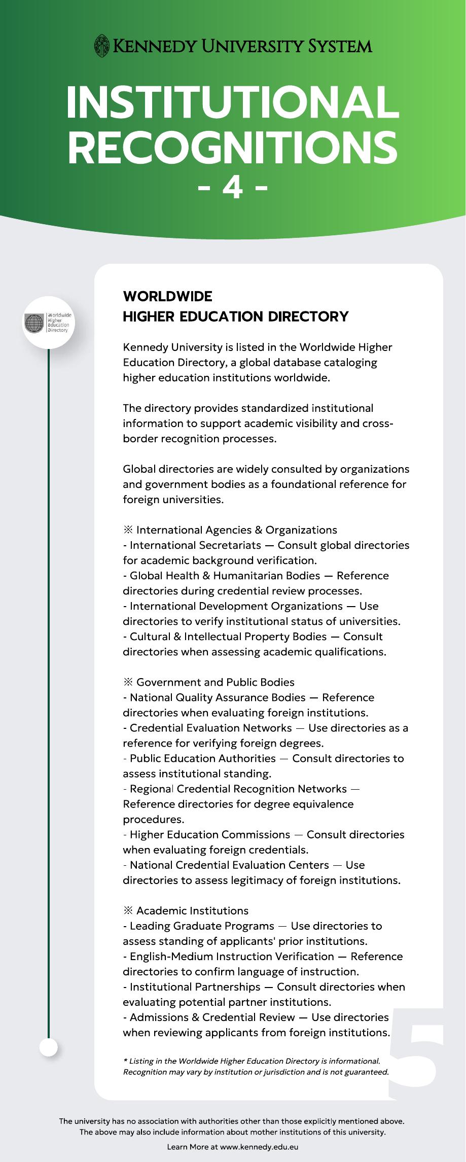 Institutional recognitions page 4
